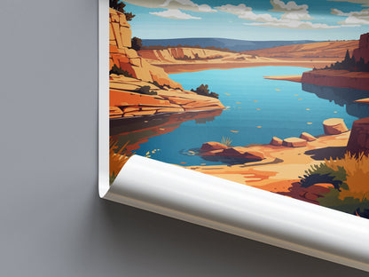 Possum Kingdom Lake Travel Print Wall Art Possum Kingdom Lake Wall Hanging Home Décor Possum Kingdom Lake Gift Art Lovers Texas Art Lover
