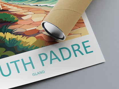 South Padre Beach Travel Print Wall Art South Padre Beach Wall Hanging Home Décor South Padre Beach Gift Art Lovers Texas Art Lover Gift