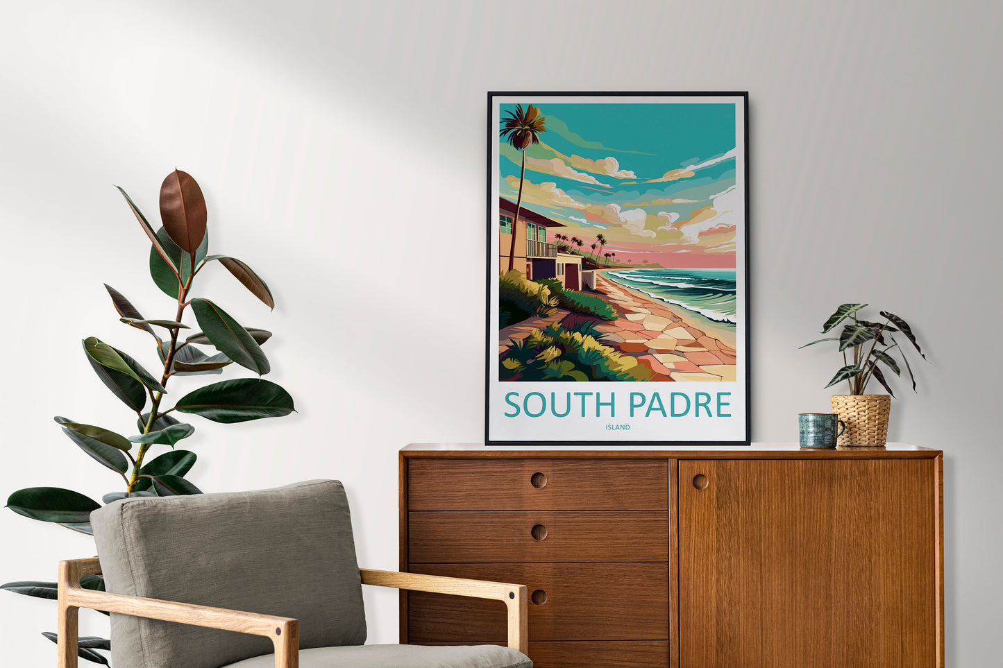 South Padre Beach Travel Print Wall Art South Padre Beach Wall Hanging Home Décor South Padre Beach Gift Art Lovers Texas Art Lover Gift