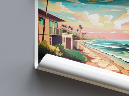 South Padre Beach Travel Print Wall Art South Padre Beach Wall Hanging Home Décor South Padre Beach Gift Art Lovers Texas Art Lover Gift