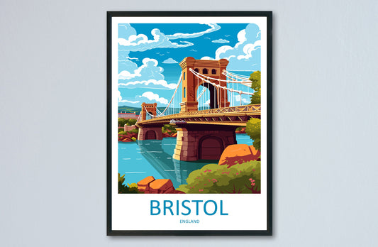 Bristol Travel Print Wall Art Bristol Wall Hanging Home Décor Bristol Gift Art Lovers England Art Lover Gift Bristol Bridge City Art Print