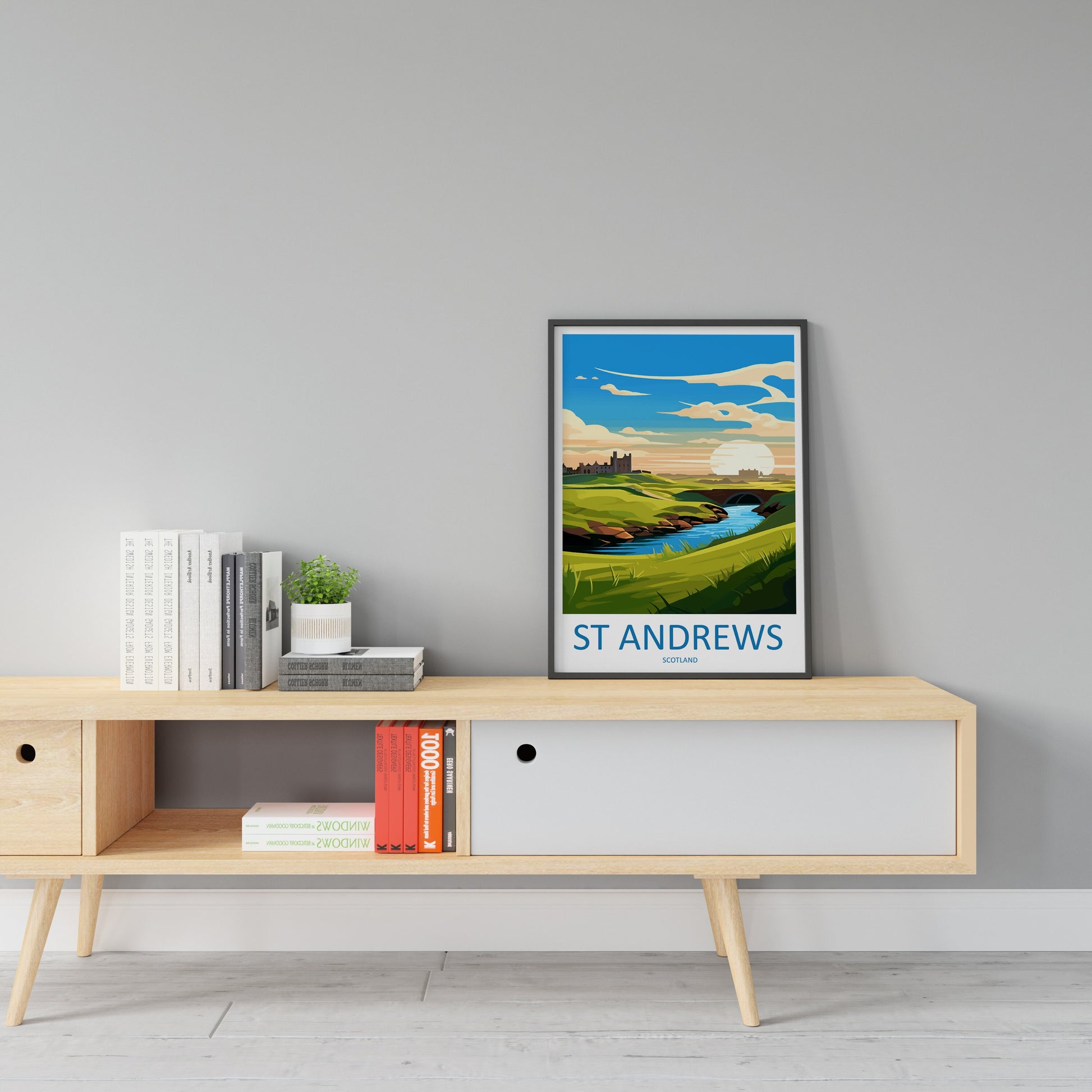 St Andrews Golf Course Travel Print Wall Art St Andrews Wall Hanging Home Décor St Andrews Gift Art Lovers Scotland Art Lover Gift St Andrew
