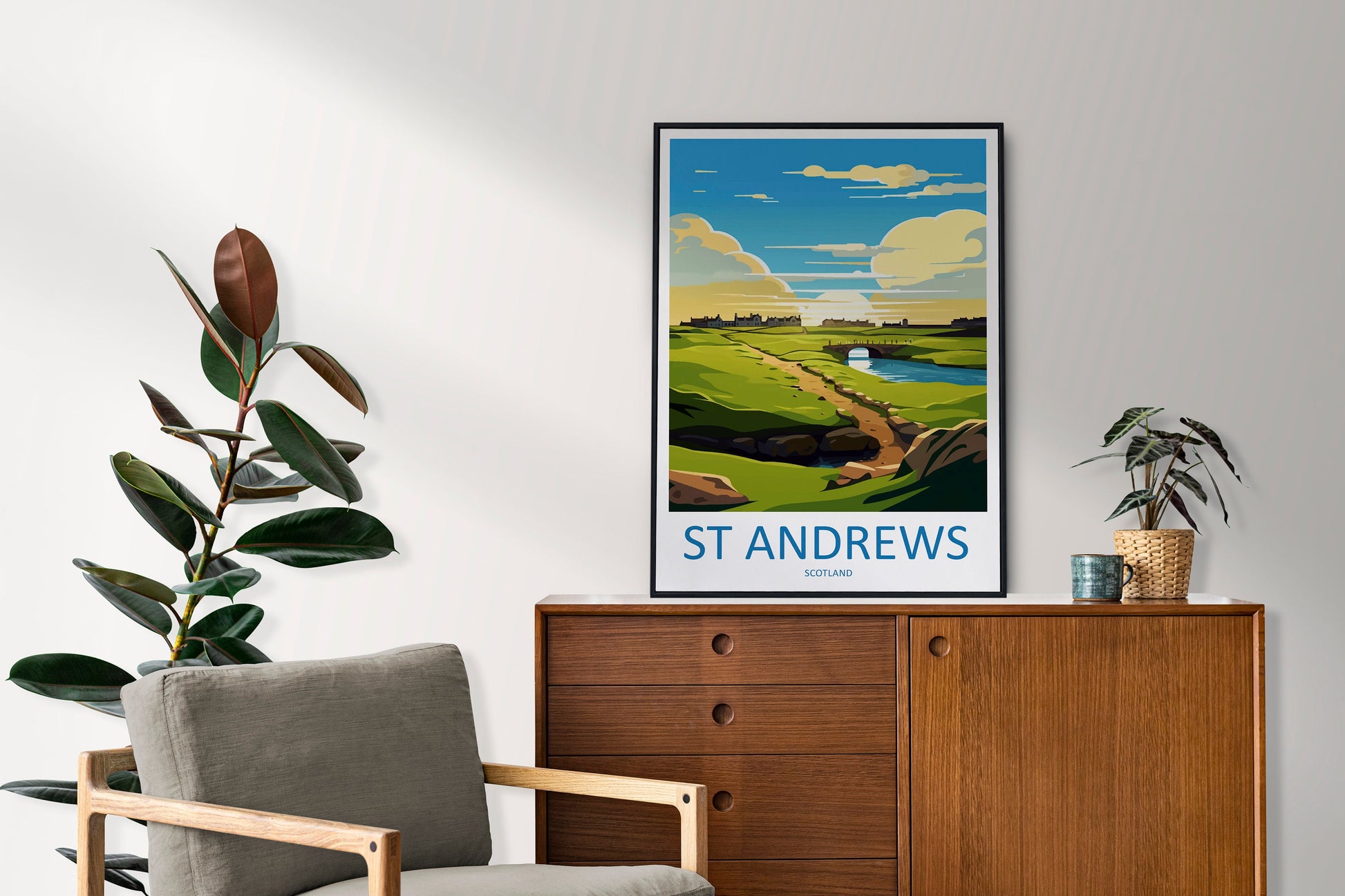 St Andrews Golf Course Travel Print Wall Art St Andrews Wall Hanging Home Décor St Andrews Gift Art Lovers Scotland Art Lover Gift St Andrew
