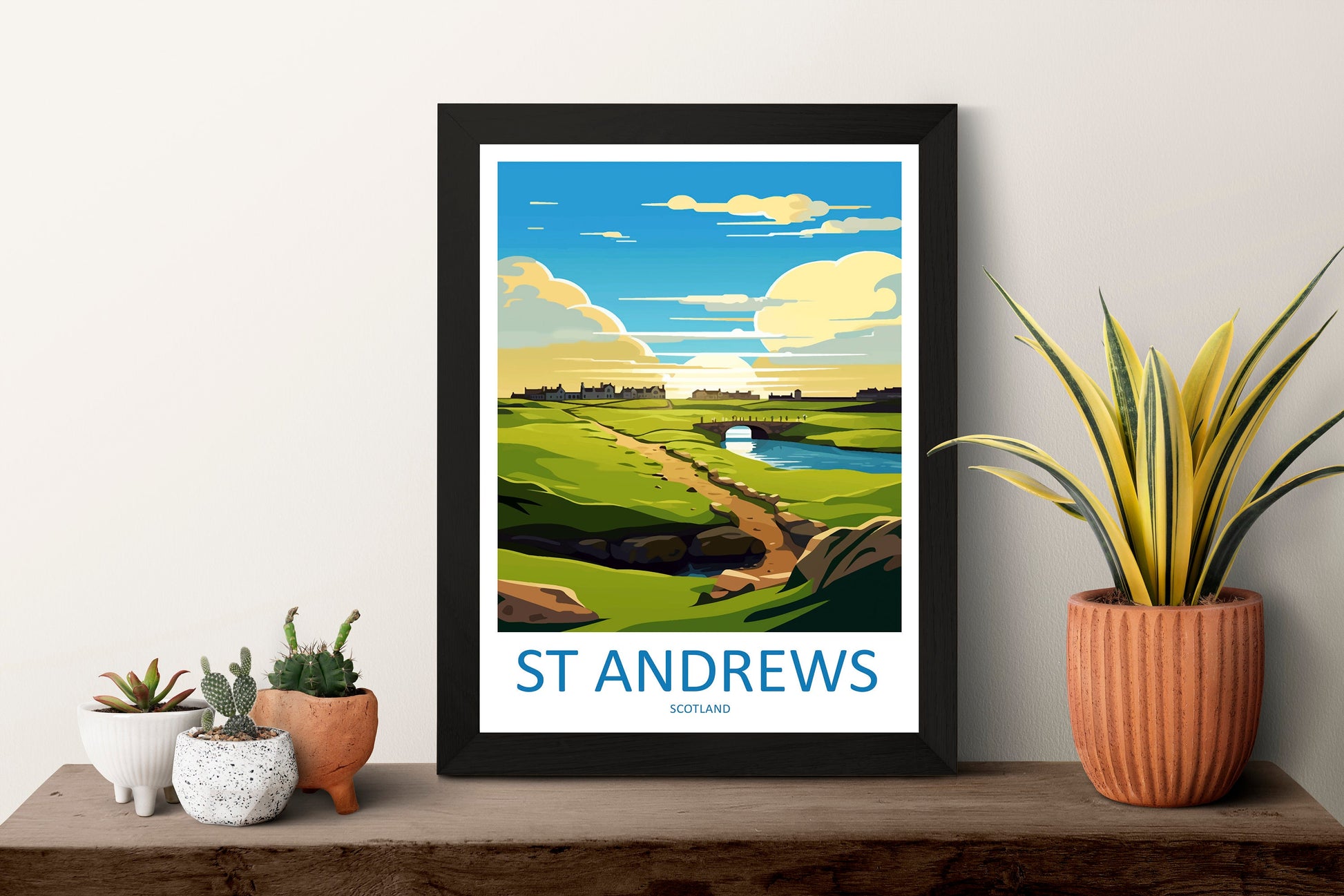 St Andrews Golf Course Travel Print Wall Art St Andrews Wall Hanging Home Décor St Andrews Gift Art Lovers Scotland Art Lover Gift St Andrew