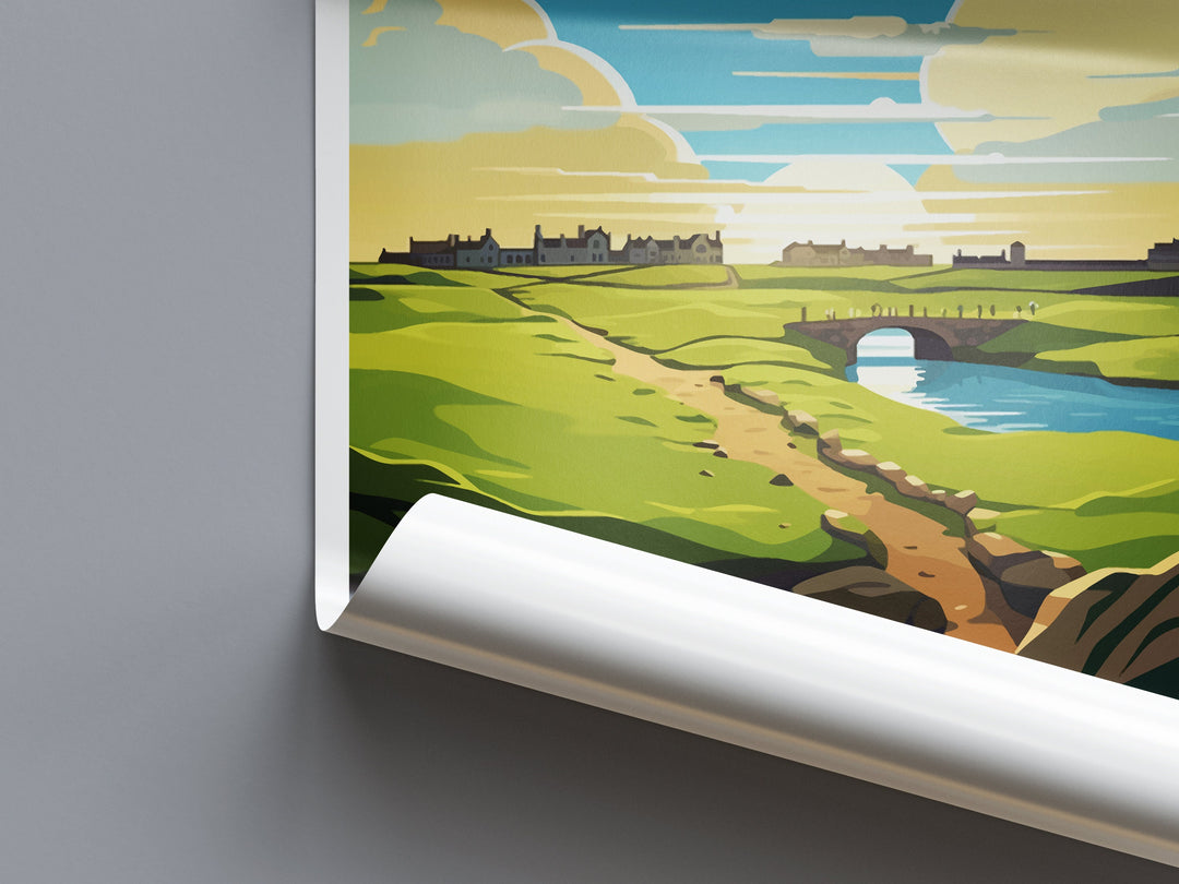 St Andrews Golf Course Travel Print Wall Art St Andrews Wall Hanging Home Décor St Andrews Gift Art Lovers Scotland Art Lover Gift St Andrew