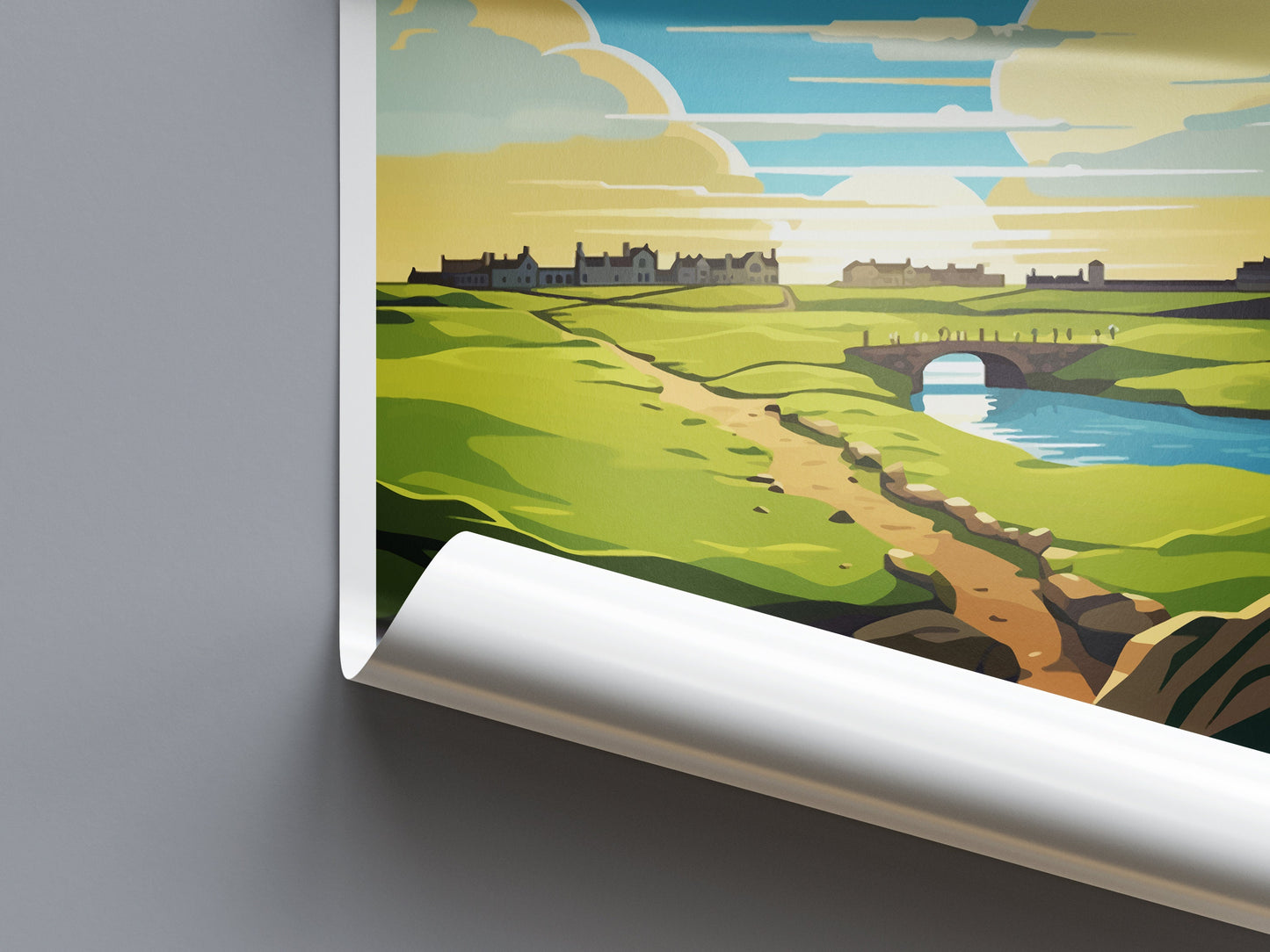 St Andrews Golf Course Travel Print Wall Art St Andrews Wall Hanging Home Décor St Andrews Gift Art Lovers Scotland Art Lover Gift St Andrew