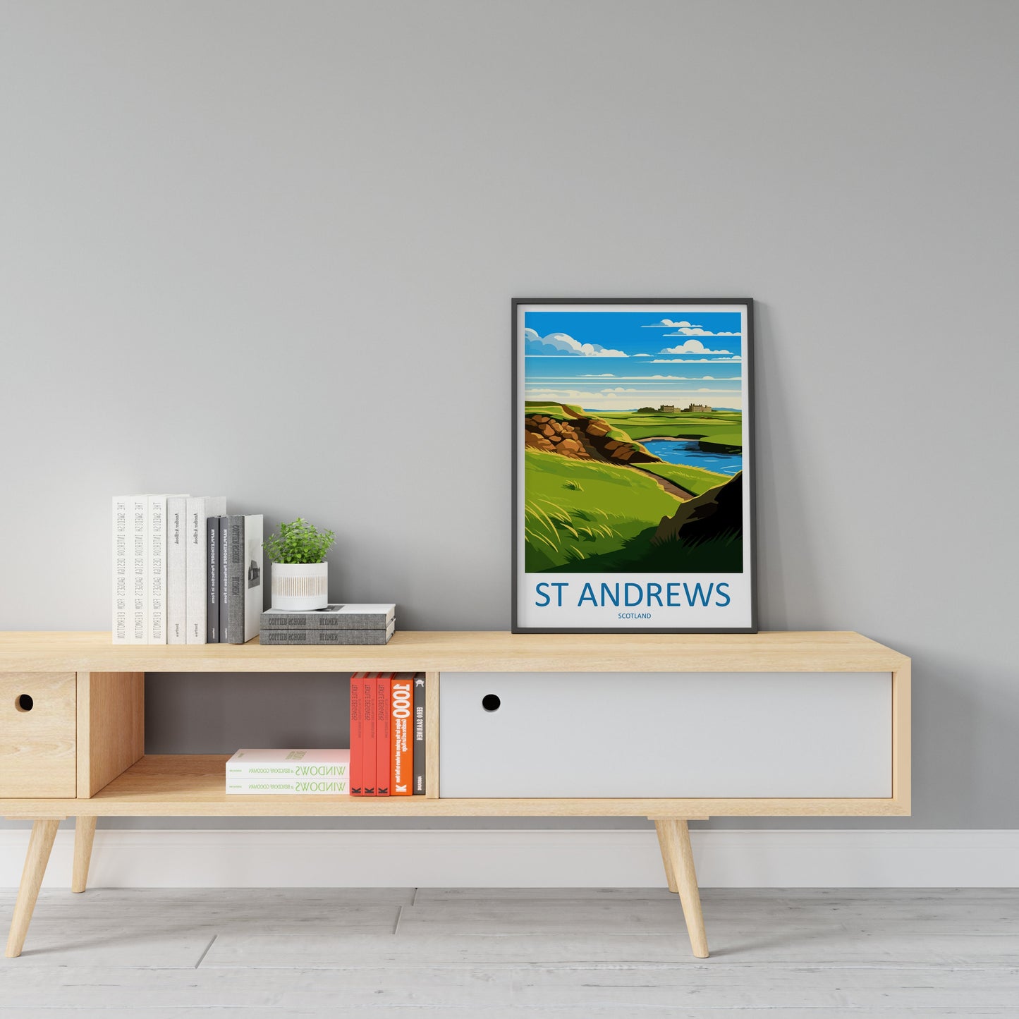 St Andrews Golf Course Travel Print Wall Art St Andrews Wall Hanging Home Décor St Andrews Gift Art Lovers Scotland Art Lover Gift St Andrew