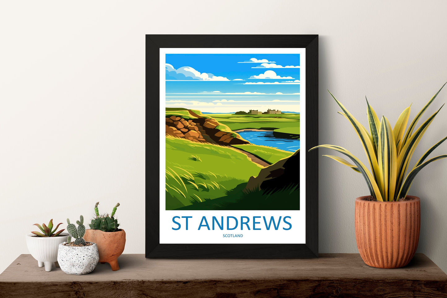 St Andrews Golf Course Travel Print Wall Art St Andrews Wall Hanging Home Décor St Andrews Gift Art Lovers Scotland Art Lover Gift St Andrew