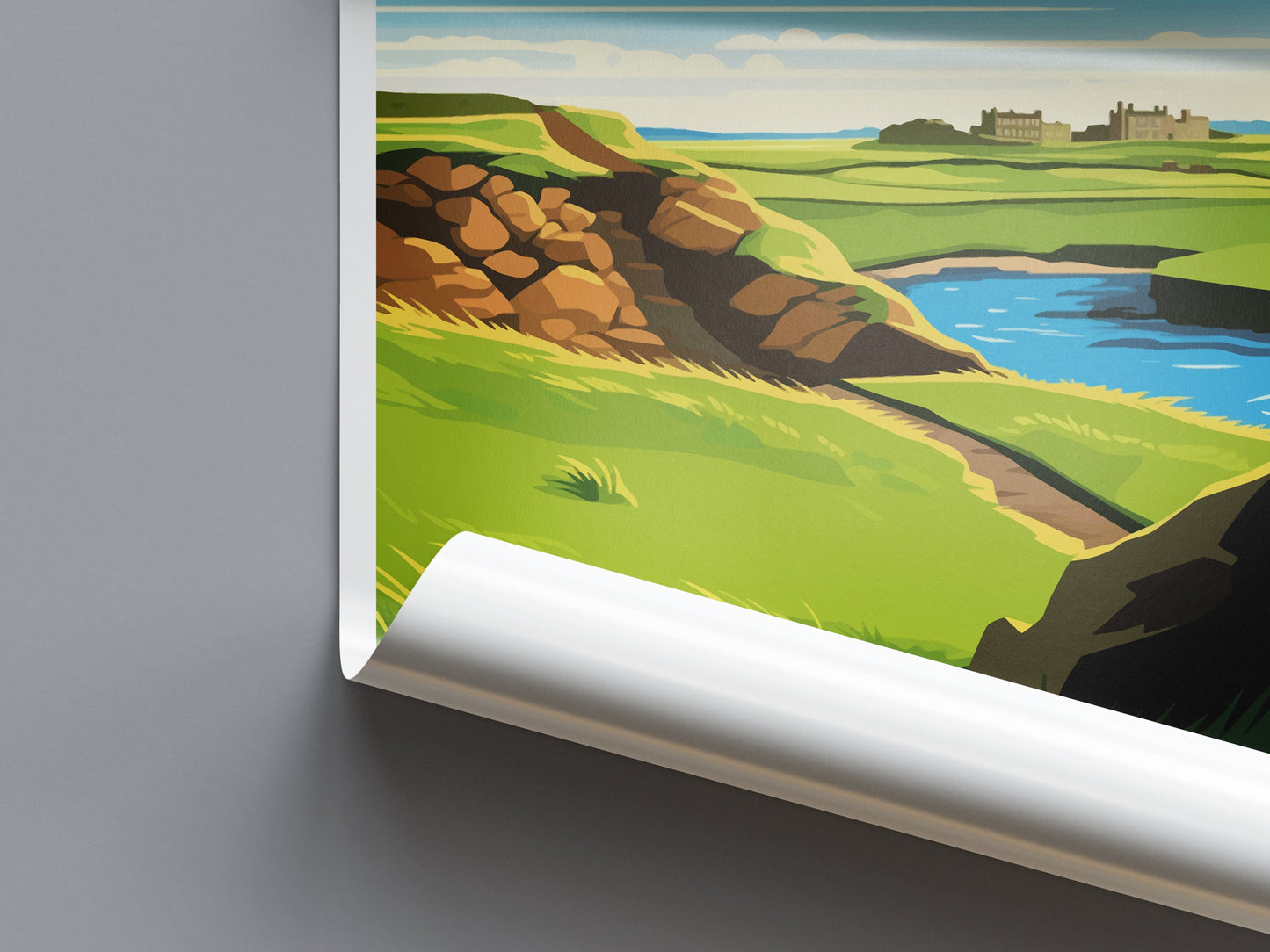 St Andrews Golf Course Travel Print Wall Art St Andrews Wall Hanging Home Décor St Andrews Gift Art Lovers Scotland Art Lover Gift St Andrew