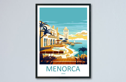 Menorca Travel Print Wall Art Menorca Wall Hanging Home Décor Menorca Gift Art Lovers Spain Art Lover Gift Menorca Wall Décor Menorca Spain