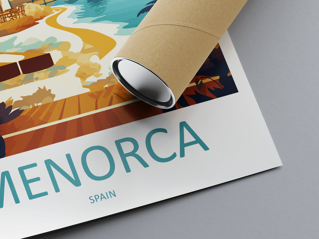 Menorca Travel Print Wall Art Menorca Wall Hanging Home Décor Menorca Gift Art Lovers Spain Art Lover Gift Menorca Wall Décor Menorca Spain
