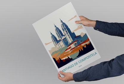 Santiago de Compostela Travel Print Wall Art Santiago de Compostela Wall Hanging Home Décor Santiago de Compostela Gift Art Lovers Spain Art