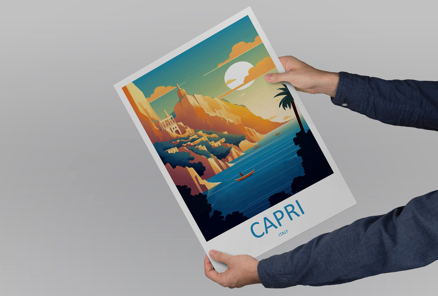 Capri Travel Print Wall Art Capri Italy Wall Hanging Home Decoration Capri Gift Art Lovers Wall Art Print Capri Italy Art Capri Art Print