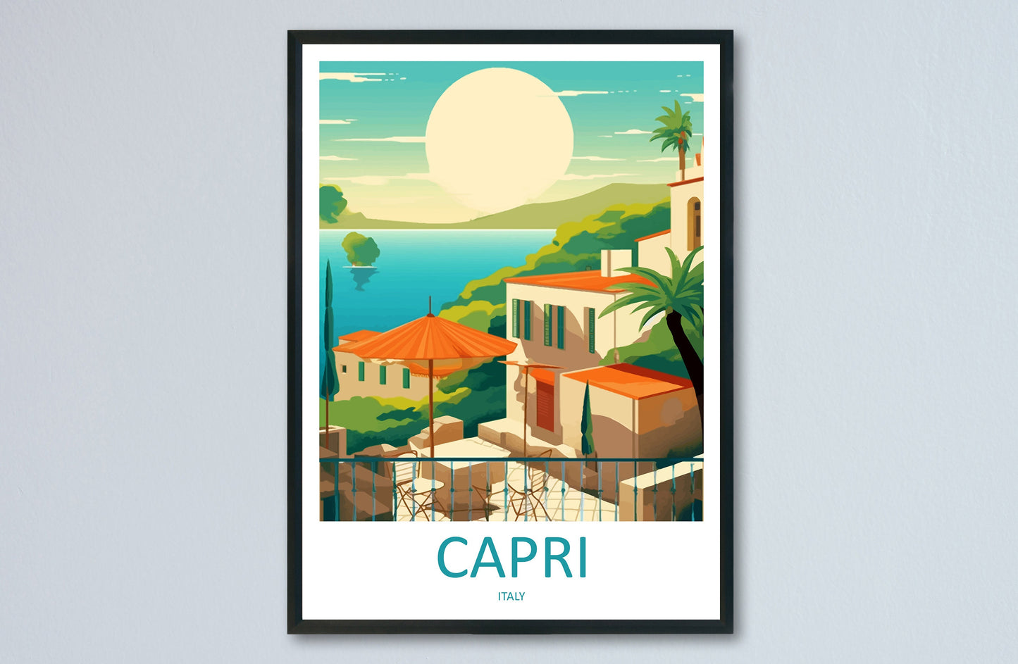 Capri Travel Print Wall Art Capri Italy Wall Hanging Home Decoration Capri Gift Art Lovers Wall Art Print Capri Italy Art Capri Art Print