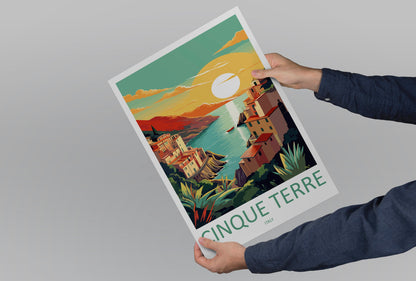 Cinque Terre Travel Print Wall Art Cinque Terre Italy Wall Hanging Home Decoration Cinque Terre Gift Art Lovers Wall Art Print Patmos Italy