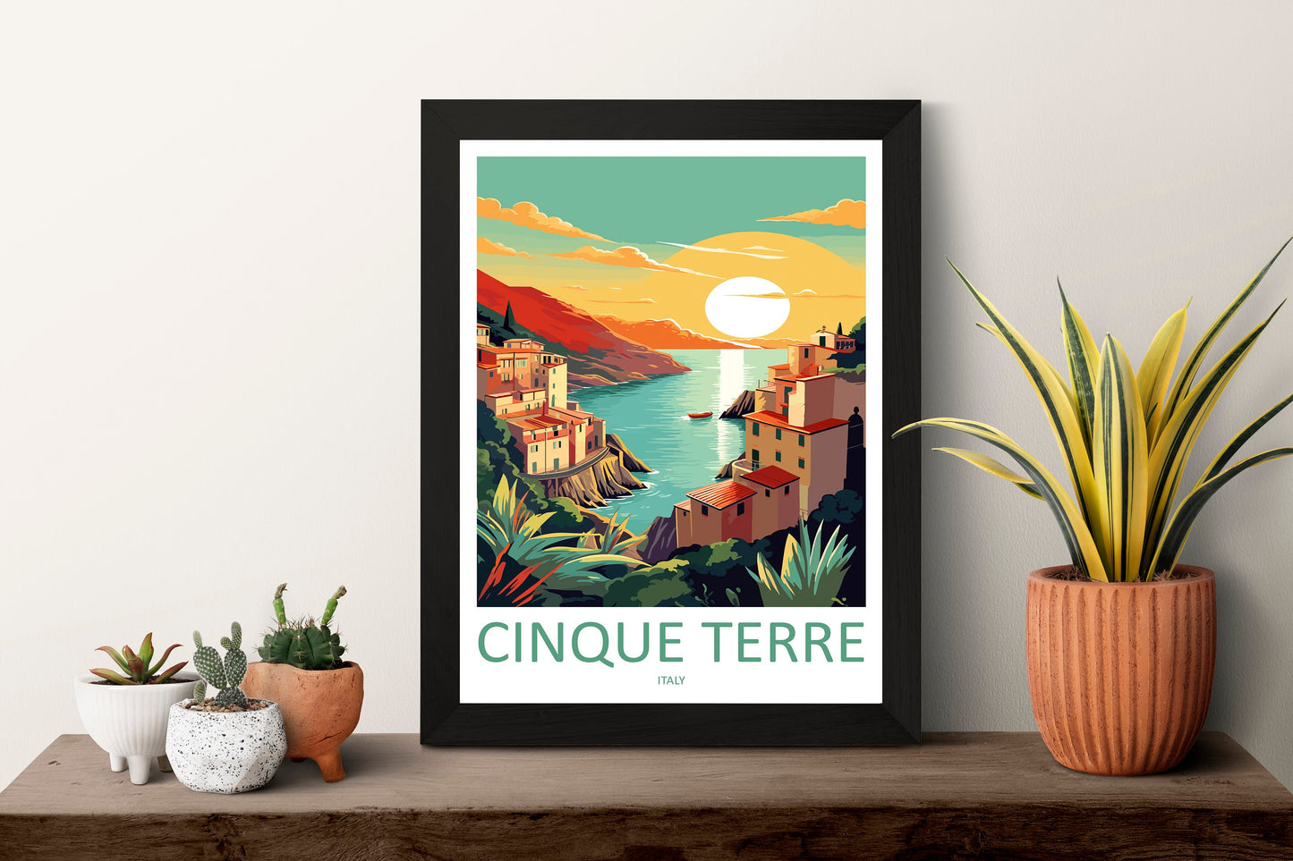 Cinque Terre Travel Print Wall Art Cinque Terre Italy Wall Hanging Home Decoration Cinque Terre Gift Art Lovers Wall Art Print Patmos Italy