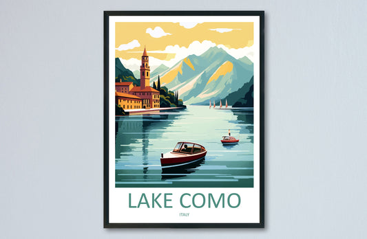 Lake Como Travel Print Wall Art Lake Como Italy Wall Hanging Home Decoration Lake Como Gift Art Lovers Wall Art Print Lake Como Italy Art