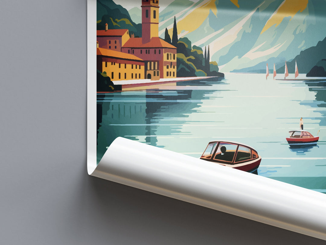 Lake Como Travel Print Wall Art Lake Como Italy Wall Hanging Home Decoration Lake Como Gift Art Lovers Wall Art Print Lake Como Italy Art