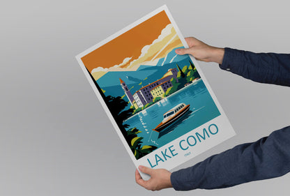 Lake Como Travel Print Wall Art Lake Como Italy Wall Hanging Home Decoration Lake Como Gift Art Lovers Wall Art Print Lake Como Italy Art