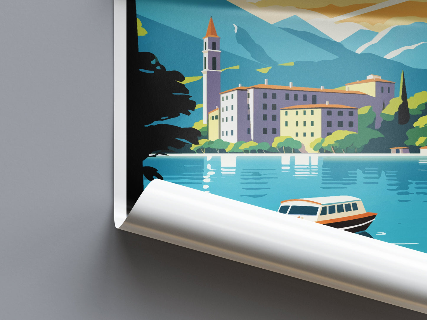 Lake Como Travel Print Wall Art Lake Como Italy Wall Hanging Home Decoration Lake Como Gift Art Lovers Wall Art Print Lake Como Italy Art