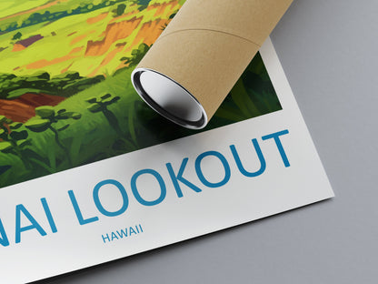 Lanai Lookout Travel Print Wall Art Lanai Lookout Wall Hanging Home Décor Lanai Lookout Gift Art Lovers Hawaii Art Lover Gift Print Artwork