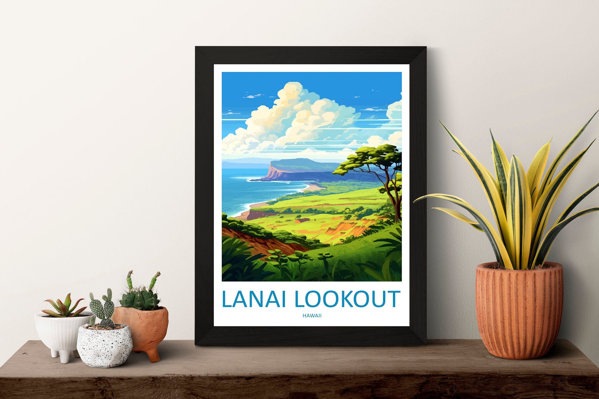 Lanai Lookout Travel Print Wall Art Lanai Lookout Wall Hanging Home Décor Lanai Lookout Gift Art Lovers Hawaii Art Lover Gift Print Artwork
