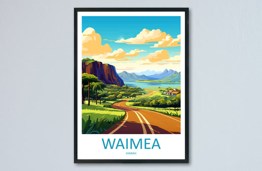 Waimea Travel Print Wall Art Waimea Wall Hanging Home Décor Waimea Gift Art Lovers Hawaii Art Lover Gift Print Artwork
