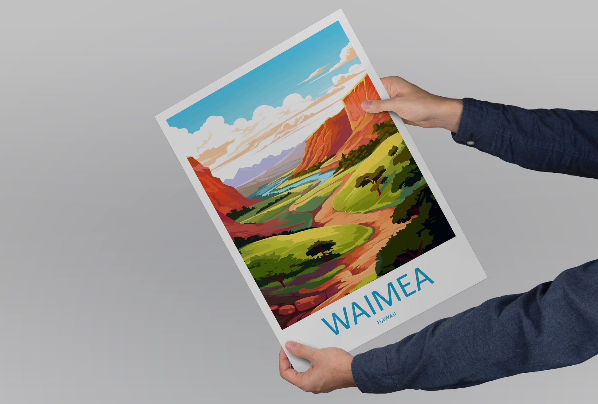 Waimea Travel Print Wall Art Waimea Wall Hanging Home Décor Waimea Gift Art Lovers Hawaii Art Lover Gift Print Artwork