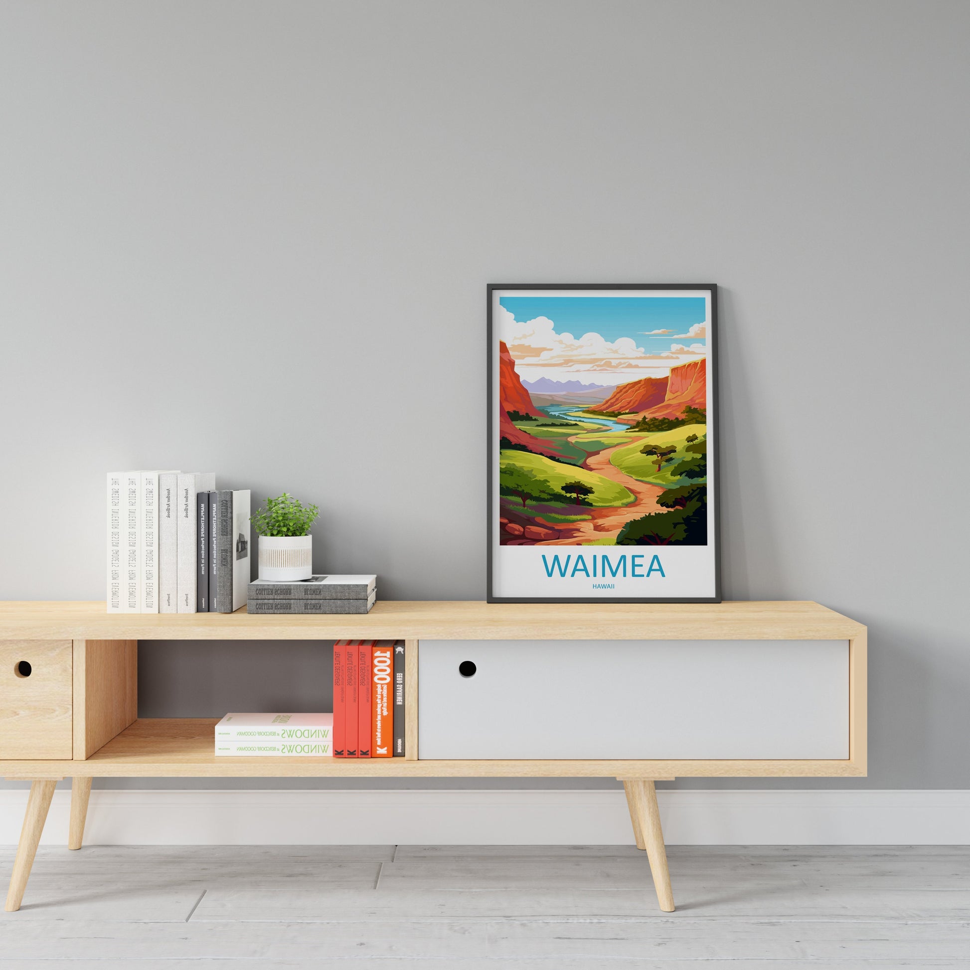 Waimea Travel Print Wall Art Waimea Wall Hanging Home Décor Waimea Gift Art Lovers Hawaii Art Lover Gift Print Artwork