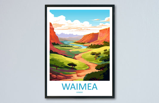 Waimea Travel Print Wall Art Waimea Wall Hanging Home Décor Waimea Gift Art Lovers Hawaii Art Lover Gift Print Artwork