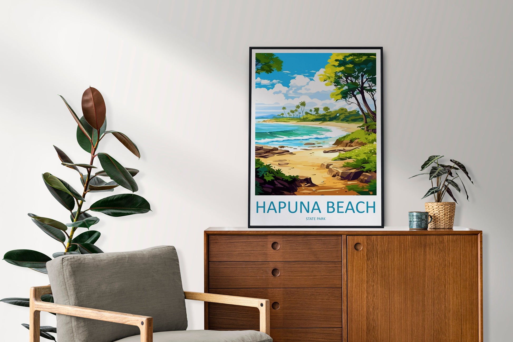 Hapuna Beach Travel Print Wall Art Hapuna Beach Wall Hanging Home Décor Hapuna Beach Gift Art Lovers Hawaii Art Lover Gift Print Artwork