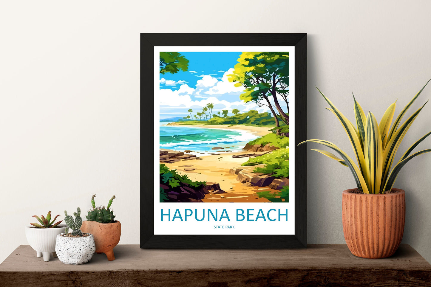 Hapuna Beach Travel Print Wall Art Hapuna Beach Wall Hanging Home Décor Hapuna Beach Gift Art Lovers Hawaii Art Lover Gift Print Artwork