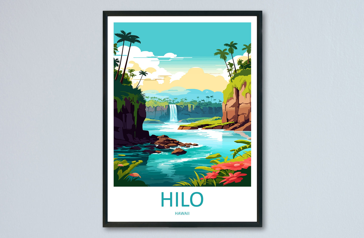 Hilo Travel Print Wall Art Hilo Wall Hanging Home Décor Hilo Gift Art Lovers Hawaii Art Lover Gift Print Artwork