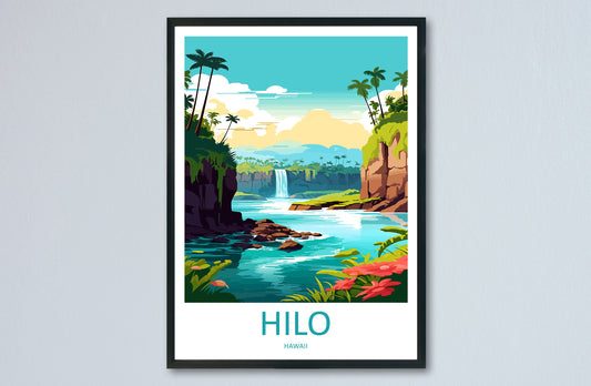 Hilo Travel Print Wall Art Hilo Wall Hanging Home Décor Hilo Gift Art Lovers Hawaii Art Lover Gift Print Artwork