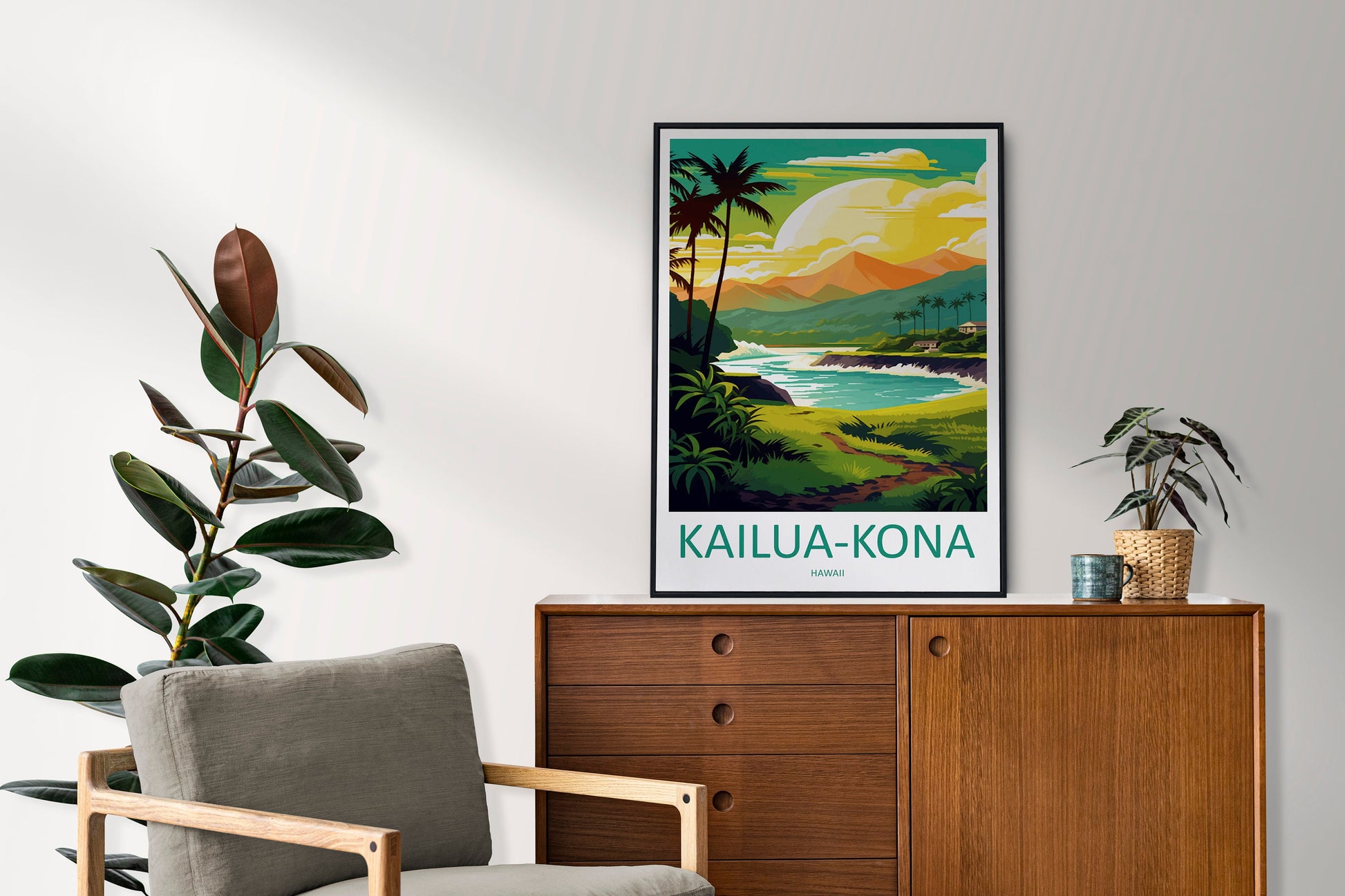 Kailua-Kona Travel Print Wall Art Kailua-Kona Wall Hanging Home Décor Kailua-Kona Gift Art Lovers Hawaii Art Lover Gift Print Artwork