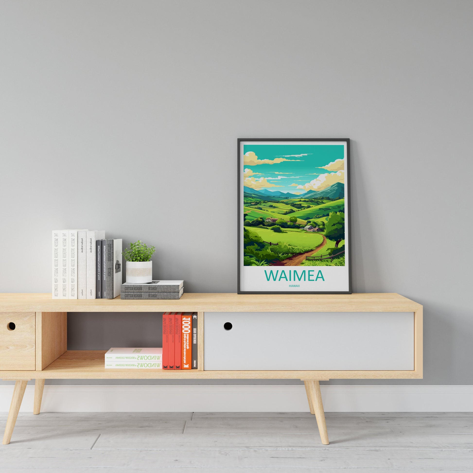 Waimea Travel Print Wall Art Waimea Wall Hanging Home Décor Waimea Gift Art Lovers Hawaii Art Lover Gift Print Artwork