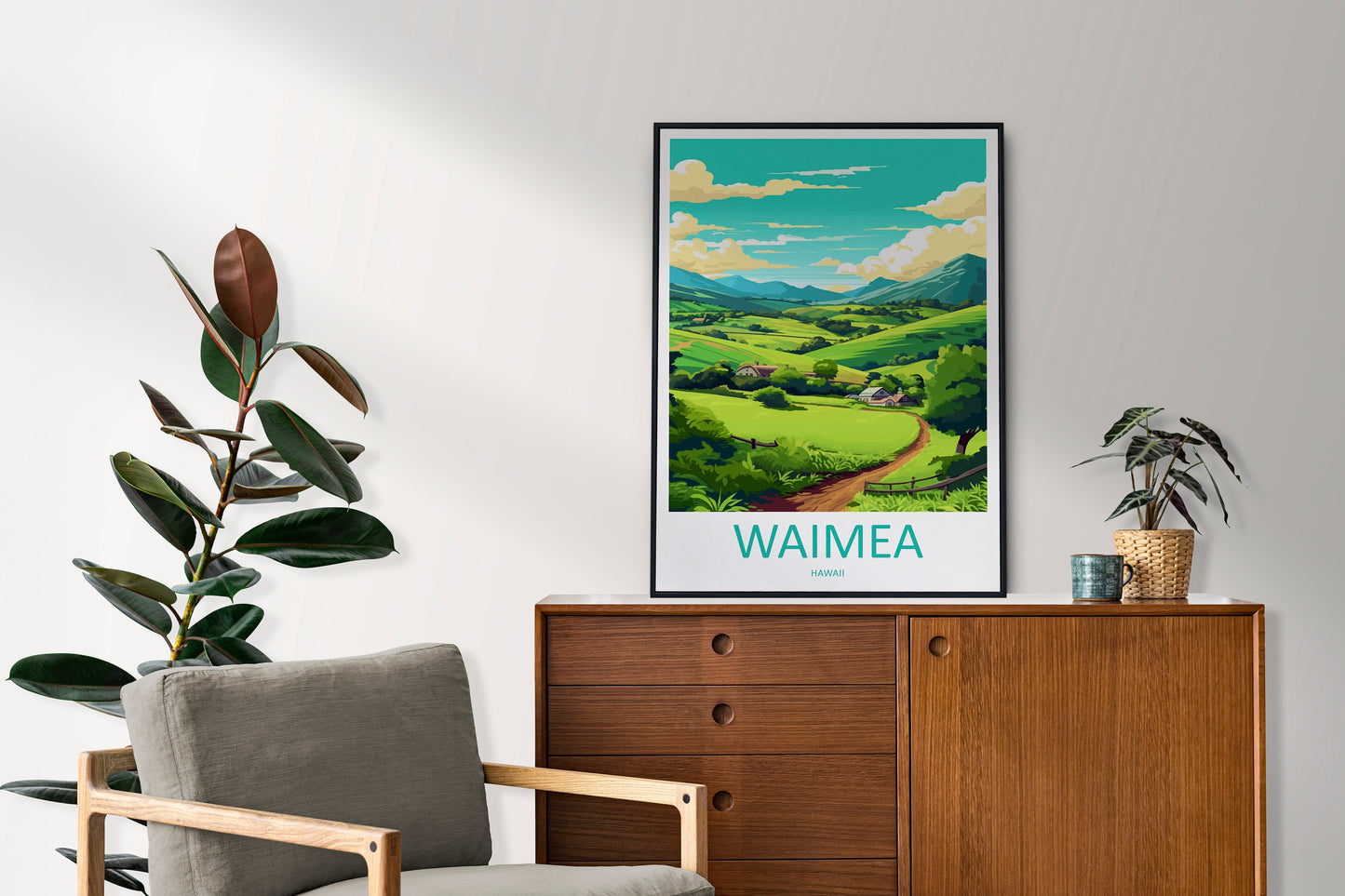 Waimea Travel Print Wall Art Waimea Wall Hanging Home Décor Waimea Gift Art Lovers Hawaii Art Lover Gift Print Artwork