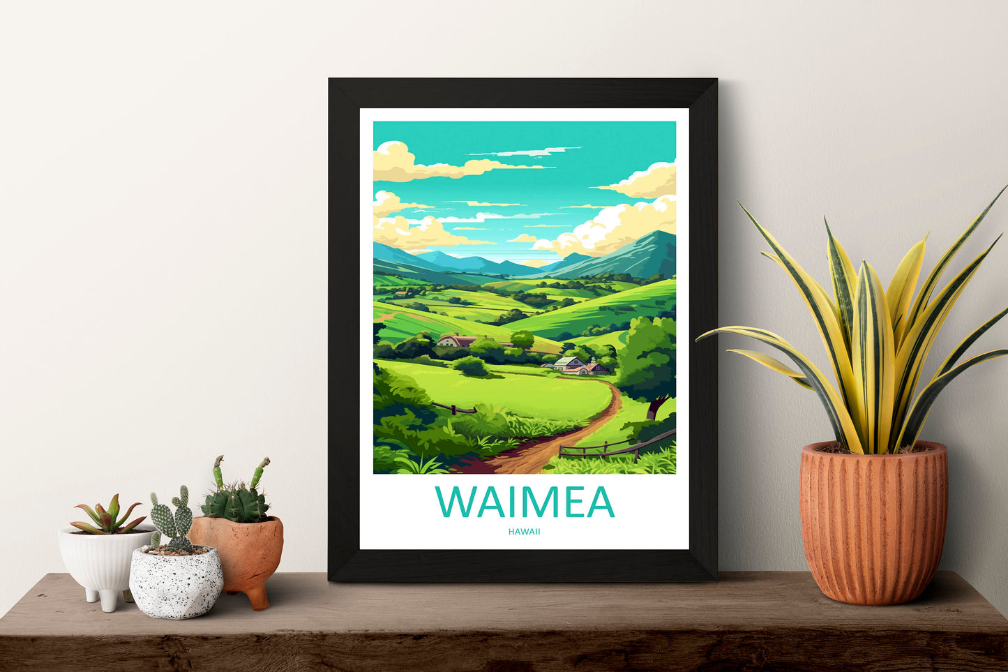 Waimea Travel Print Wall Art Waimea Wall Hanging Home Décor Waimea Gift Art Lovers Hawaii Art Lover Gift Print Artwork