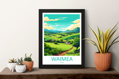 Waimea Travel Print Wall Art Waimea Wall Hanging Home Décor Waimea Gift Art Lovers Hawaii Art Lover Gift Print Artwork