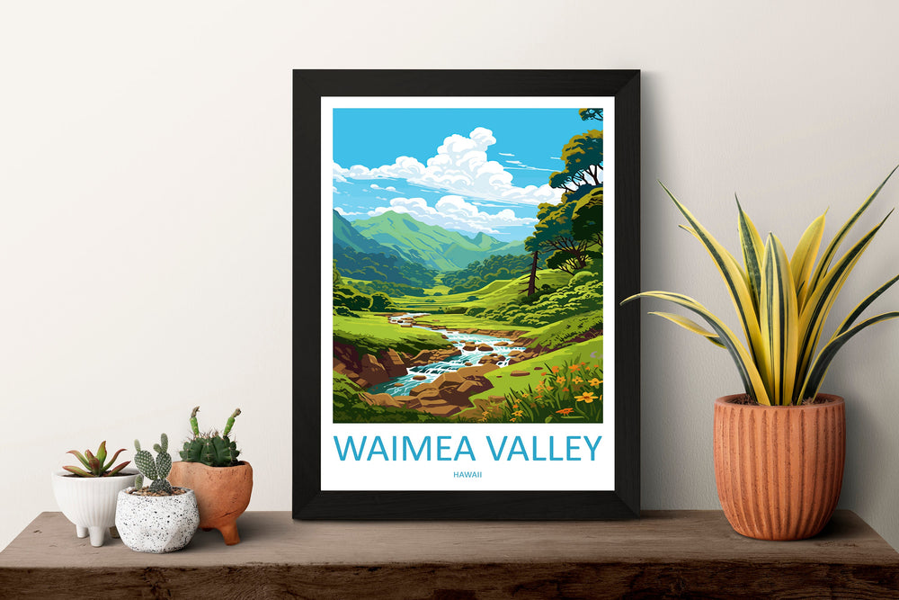 Waimea Valley Travel Print Wall Art Waimea Valley Wall Hanging Home Décor Waimea Valley Gift Art Lovers Hawaii Art Lover Gift Print Artwork