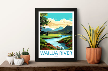 Wailua River Travel Print Wall Art Wailua River Wall Hanging Home Décor Wailua River Gift Art Lovers Hawaii Art Lover Gift Print Artwork
