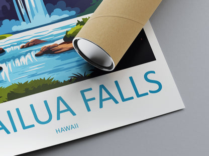Wailua Falls Travel Print Wall Art Wailua Falls Wall Hanging Home Décor Wailua Falls Gift Art Lovers Hawaii Art Lover Gift Print Artwork
