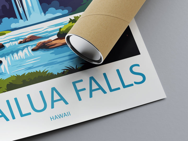 Wailua Falls Travel Print Wall Art Wailua Falls Wall Hanging Home Décor Wailua Falls Gift Art Lovers Hawaii Art Lover Gift Print Artwork