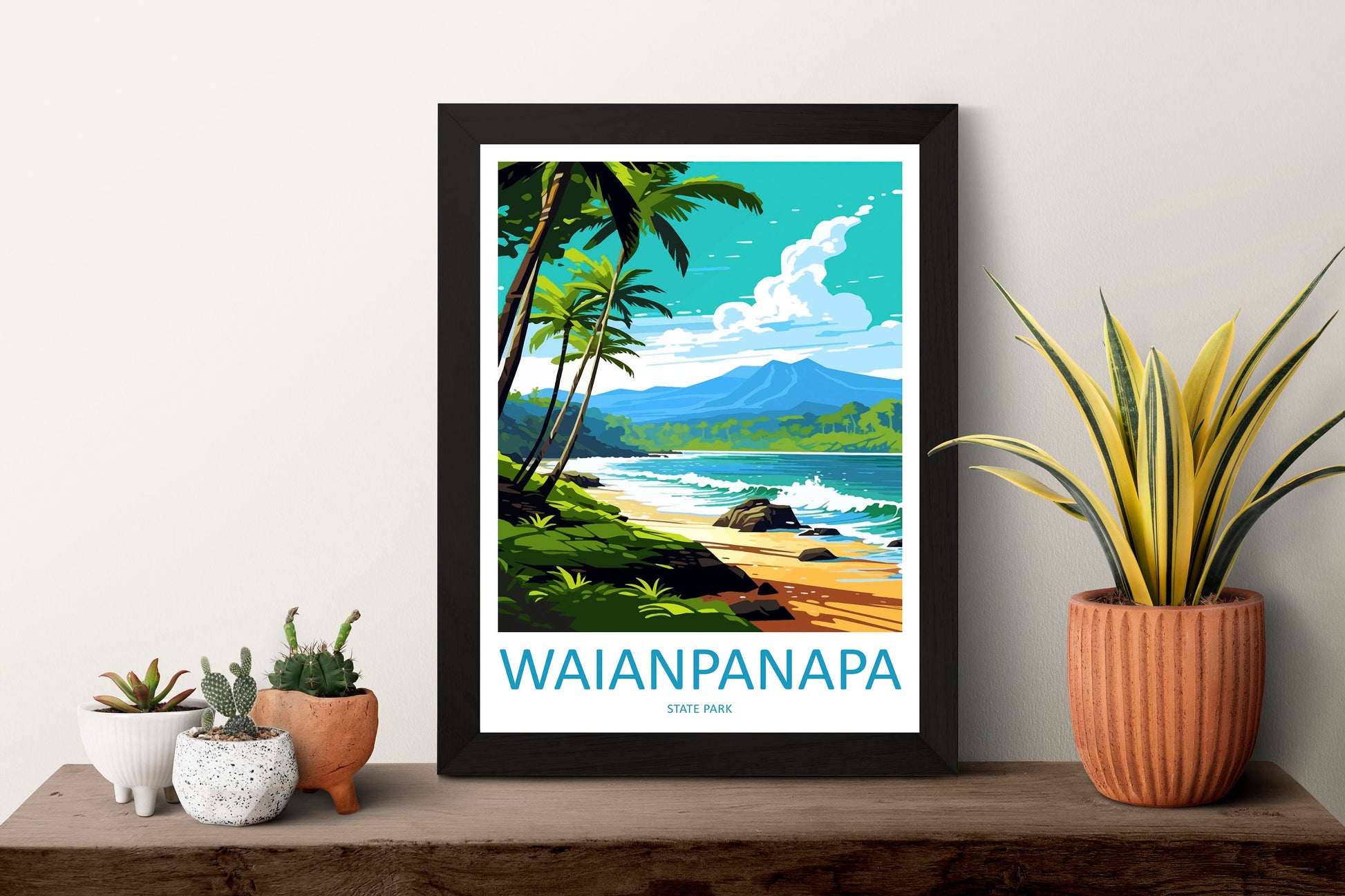 Waianapanapa Travel Print Wall Art Waianapanapa Wall Hanging Home Décor Waianapanapa Gift Art Lovers Hawaii Art Lover Gift Print Artwork