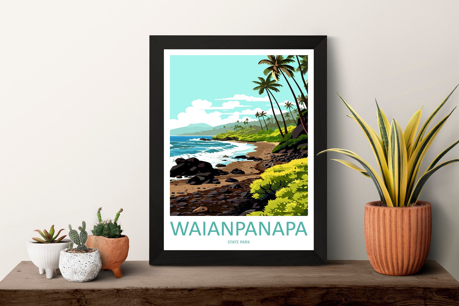 Waianapanapa Travel Print Wall Art Waianapanapa Wall Hanging Home Décor Waianapanapa Gift Art Lovers Hawaii Art Lover Gift Print Artwork