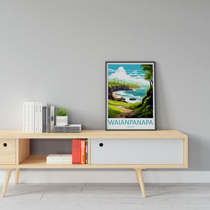 Waianapanapa Travel Print Wall Art Waianapanapa Wall Hanging Home Décor Waianapanapa Gift Art Lovers Hawaii Art Lover Gift Print Artwork