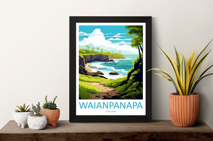 Waianapanapa Travel Print Wall Art Waianapanapa Wall Hanging Home Décor Waianapanapa Gift Art Lovers Hawaii Art Lover Gift Print Artwork