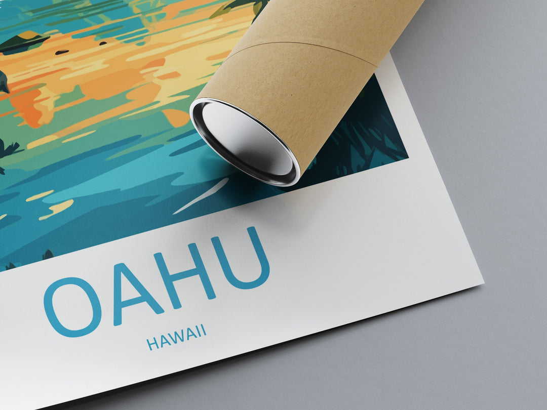 Oahu Travel Print Wall Art Oahu Wall Hanging Home Décor Oahu Gift Art Lovers Hawaii Art Lover Gift Print Artwork