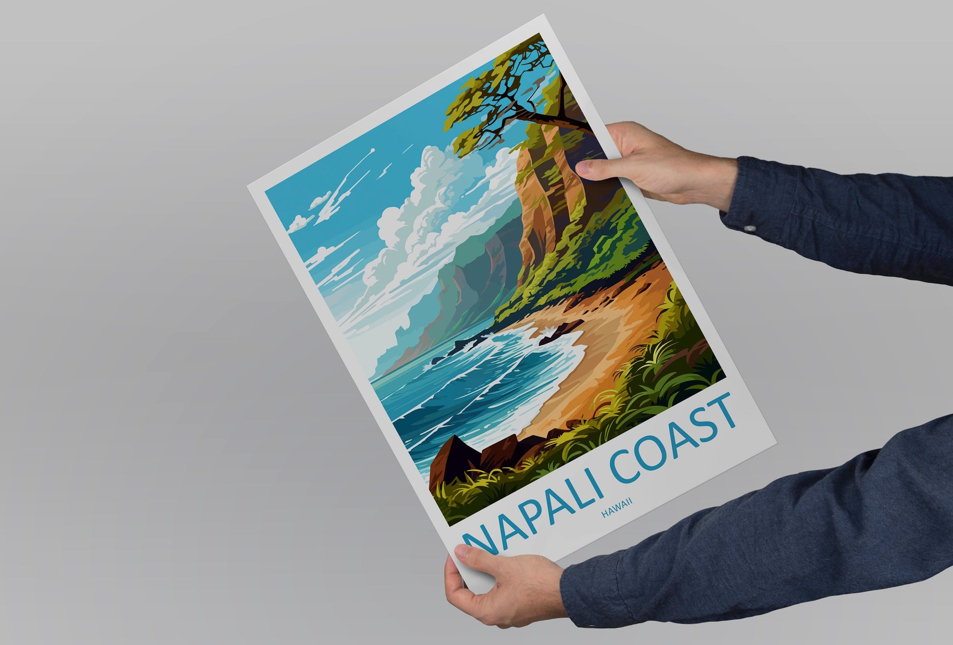 Napali Coast Travel Print Wall Art Napali Coast Wall Hanging Home Décor Napali Coast Gift Art Lovers Hawaii Art Lover Gift Print Artwork