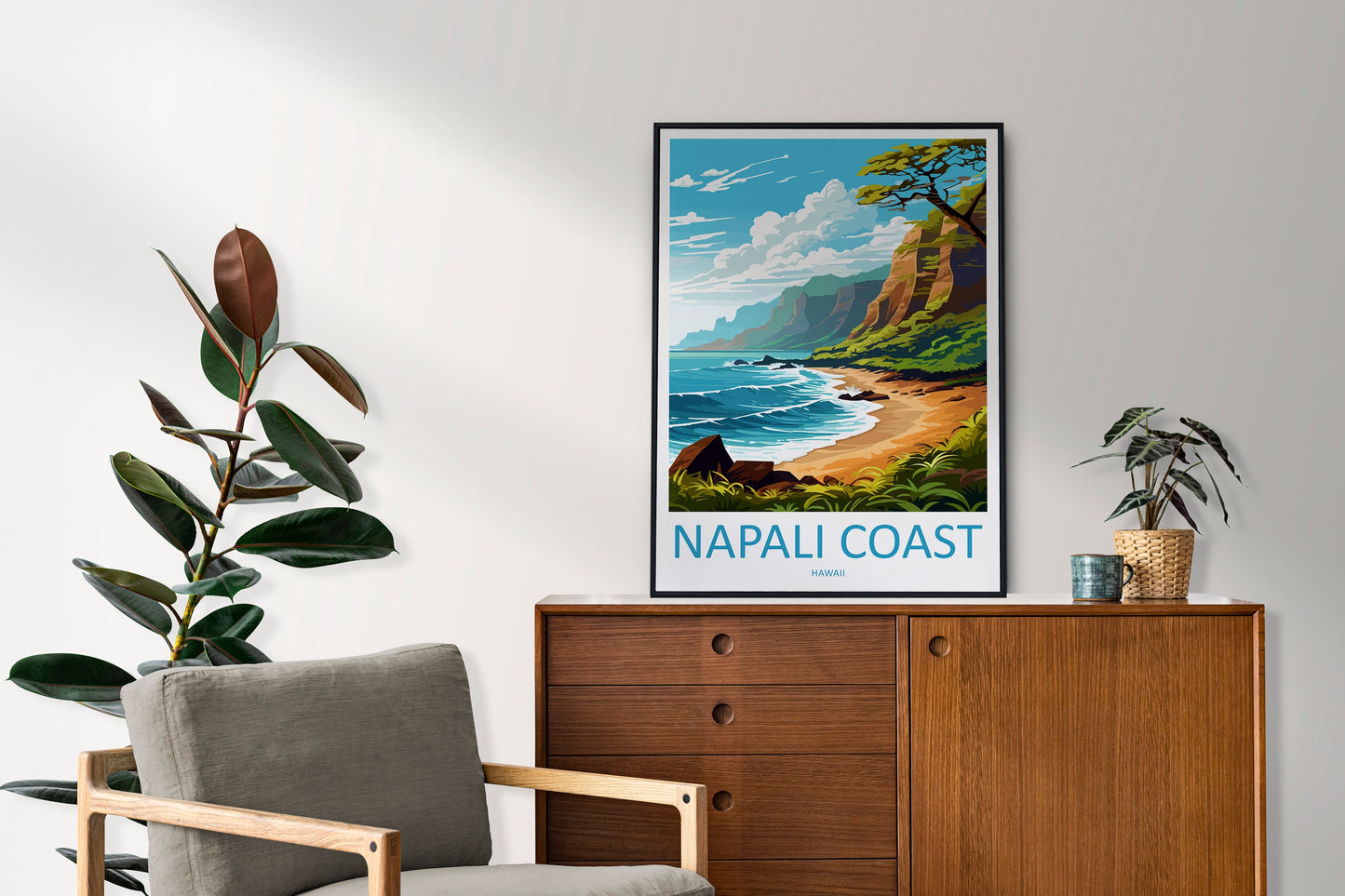 Napali Coast Travel Print Wall Art Napali Coast Wall Hanging Home Décor Napali Coast Gift Art Lovers Hawaii Art Lover Gift Print Artwork